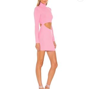 Pink Long Sleeve Mini Dress (Mia Mini Dress) REVOLVE NWT